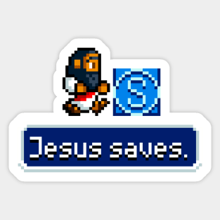 Jesus Saves (His Game) Sticker